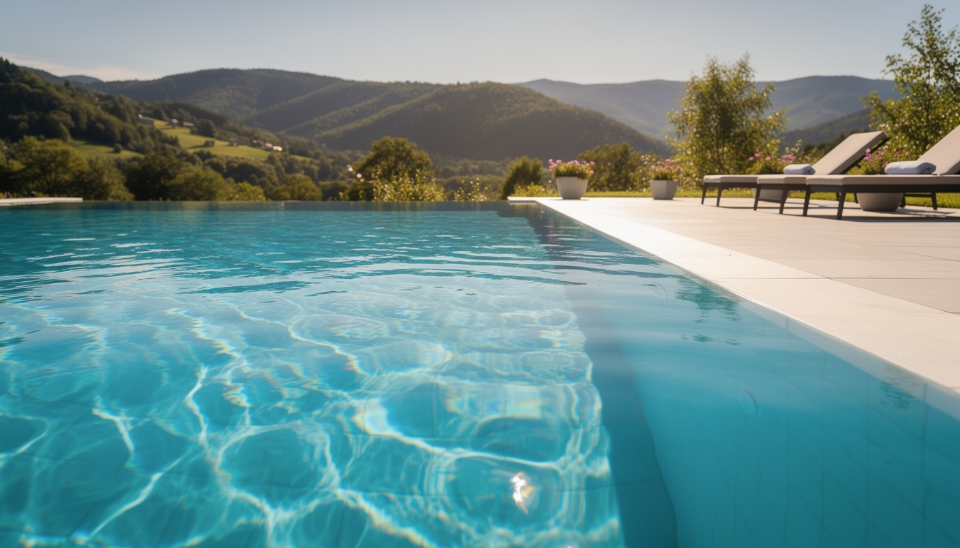Piscină curată și limpede vara