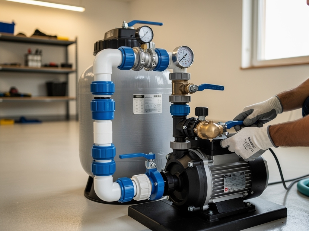 Sistem de pompă și filtrare piscină verificat